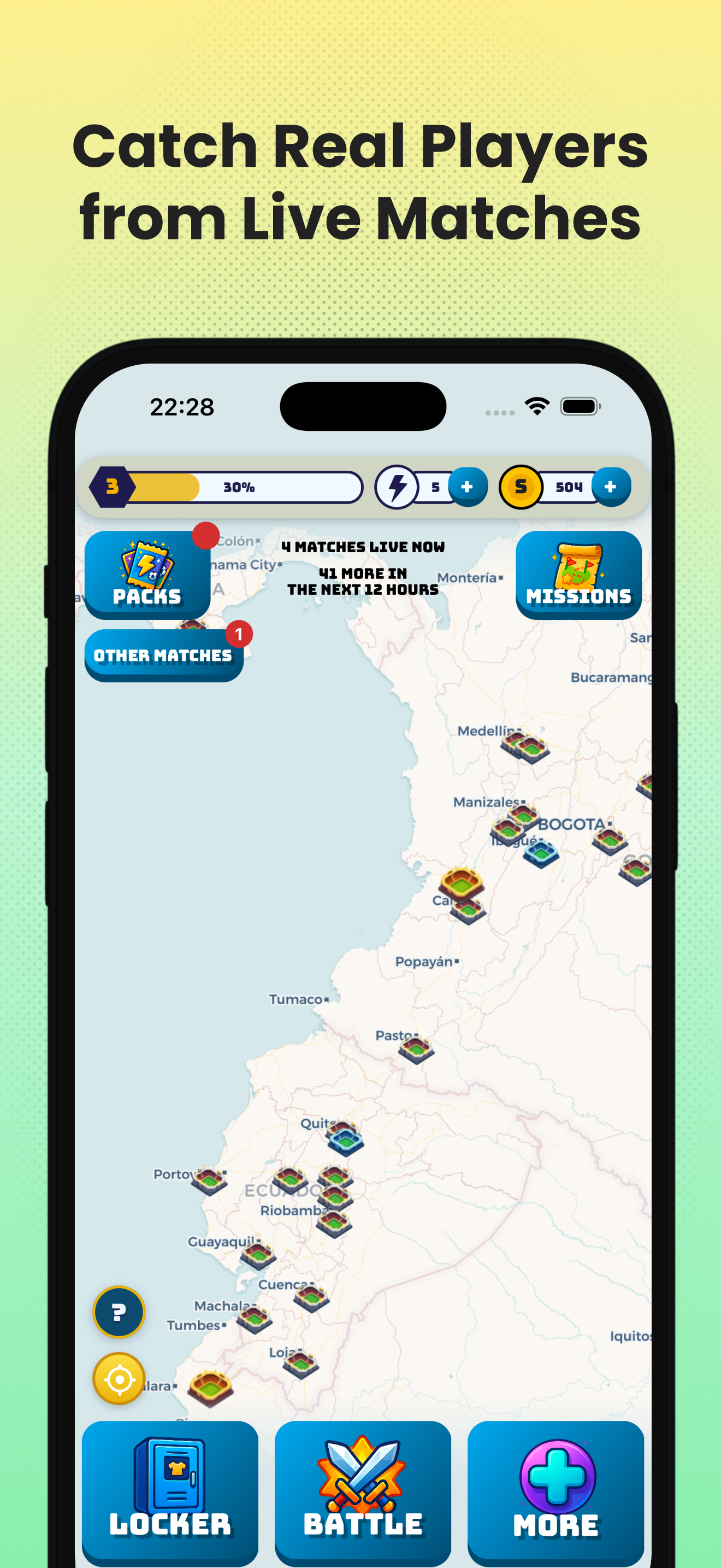 Lineup builder screen