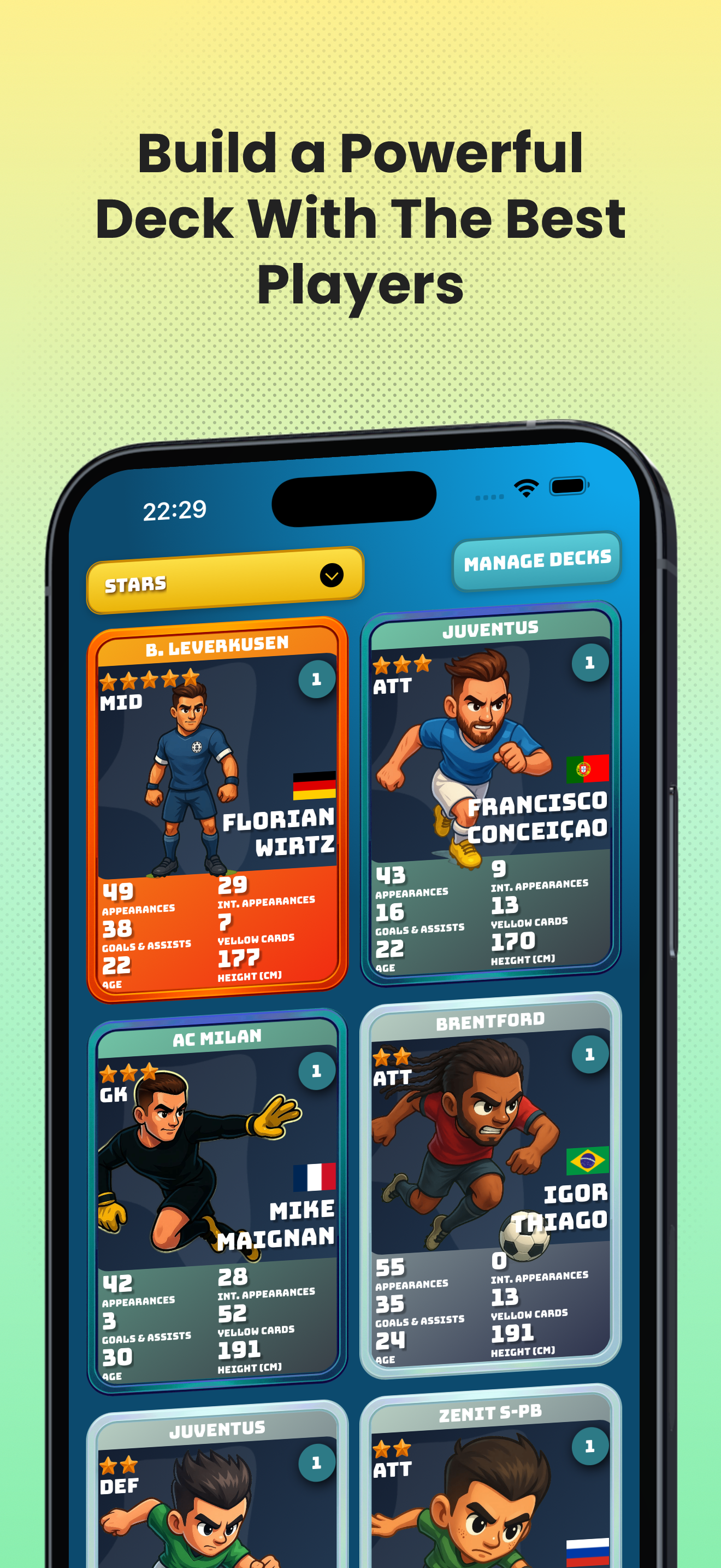 Player cards collection